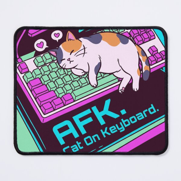 Item preview, AFK Lofi Slumber: The Cyber Desk Cat designed and sold by Teeflex.