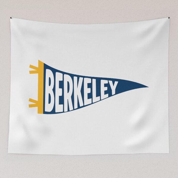 Item preview, Berkeley California Retro Town Pennant designed and sold by Sparkledust Creations.