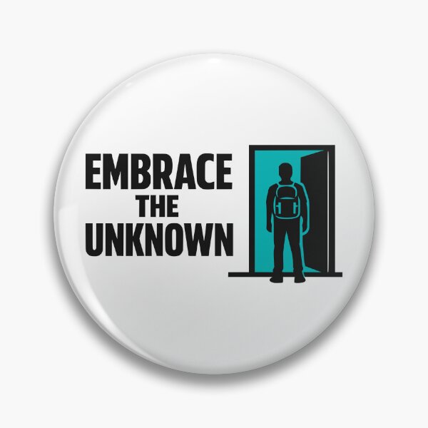 Item preview, Embrace The Unknown Minimalist Backpacker Doorway Silhouette designed and sold by FunFitLife Studio.