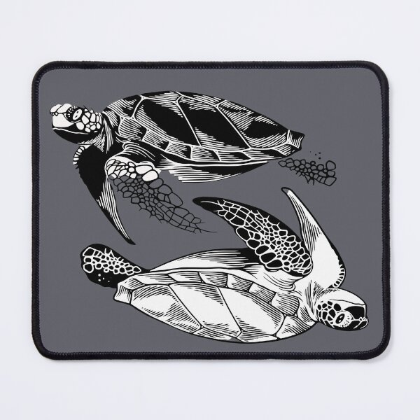 Item preview, TWO TURTLES IN BLACK AND WHITE designed and sold by geekmania48.