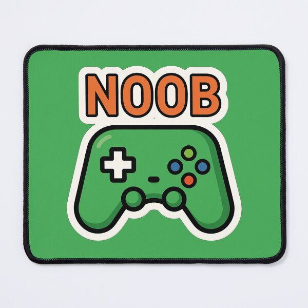Item preview, Noob Gamer – Funny Gaming Meme Minimalist Sticker designed and sold by MerlinWear.