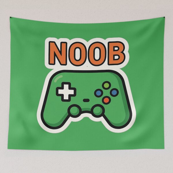 Item preview, Noob Gamer – Funny Gaming Meme Minimalist Sticker designed and sold by MerlinWear.