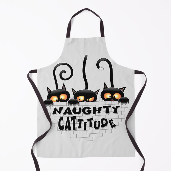 Item preview, "Naughty Cattitude" Funny three Black Cats meme designed and sold by BluedarkArt.