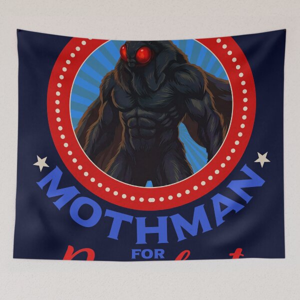 Item preview, Mothman for President Cryptid Election Campaign Retro Style designed and sold by LinaValearte.