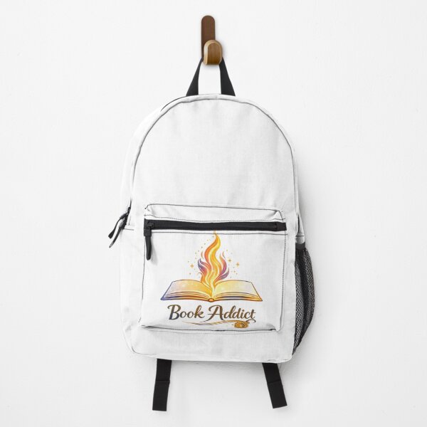 Item preview, Book Addict – Magical Open Book Flame Design designed and sold by Final Chance Designs⭐️⭐️⭐️⭐️⭐️.