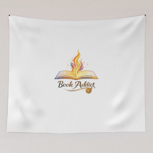 Item preview, Book Addict – Magical Open Book Flame Design designed and sold by Line-Mood1⭐️⭐️⭐️⭐️⭐️.