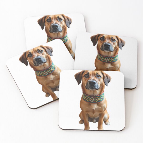 Item preview, Cute Dog with Colorful Tribal Collar designed and sold by Hafcishop.