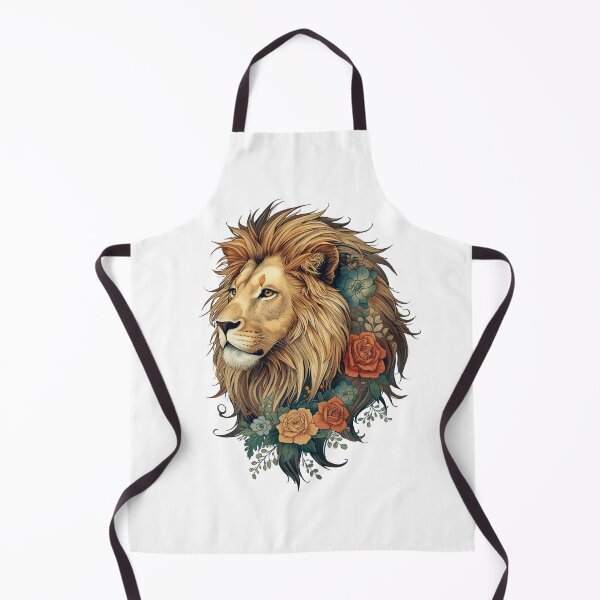 Item preview, Majestic Lion with Floral Mane – Boho Wildlife Nature Art Design designed and sold by Kruti Collection.
