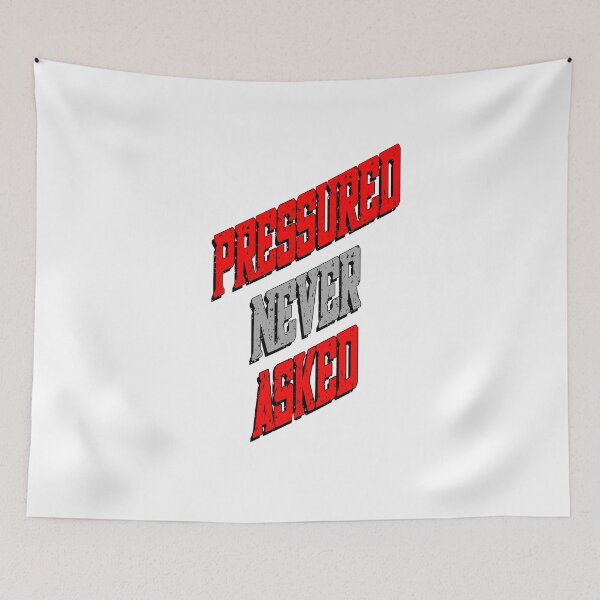 Item preview, Pressured Never Asked – Minimalist Typography Phone Case Design designed and sold by RonJoshArts.