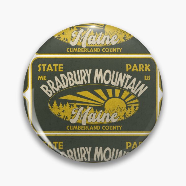 Item preview, Bradbury Mountain State Park, Cumberland County, Maine, badge design designed and sold by Wanderful-roads.