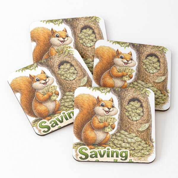 Item preview, Funny Squirrel Saving Money Sticker – Cute Wealth Humor Art designed and sold by Felixuss.