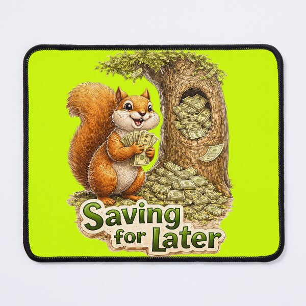 Item preview, Funny Squirrel Saving Money Sticker – Cute Wealth Humor Art designed and sold by Felixuss.