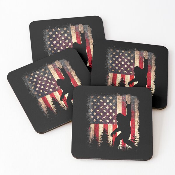 Item preview, Bigfoot Sasquatch 4th July Patriotic America Flag Men Women designed and sold by Moutamid22art.