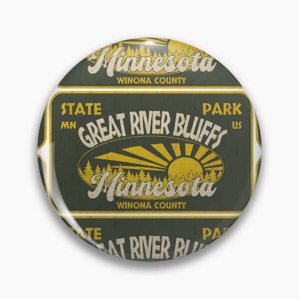 Item preview, Great River Bluffs State Park, Winona County, Minnesota, badge design designed and sold by Wanderful-roads.