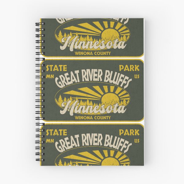 Item preview, Great River Bluffs State Park, Winona County, Minnesota, badge design designed and sold by Wanderful-roads.