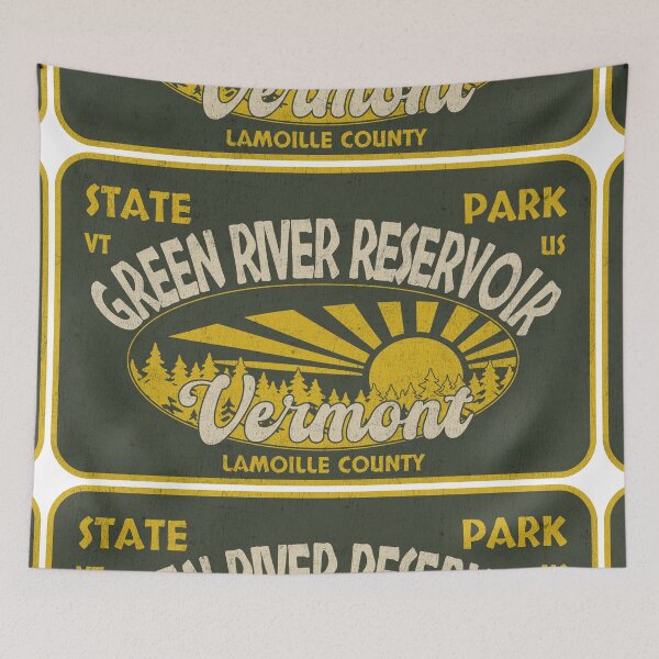 Item preview, Green River Reservoir State Park, Lamoille County, Vermont, badge design designed and sold by Wanderful-roads.