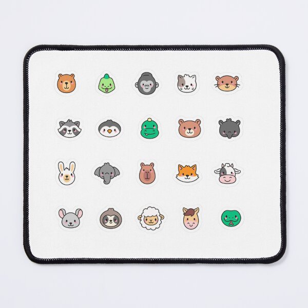 Item preview, Cute Kawaii Animals Sticker Pack Alpaca Frog Monkey Sheep Cartoon Aesthetic designed and sold by ZYNORAworld.