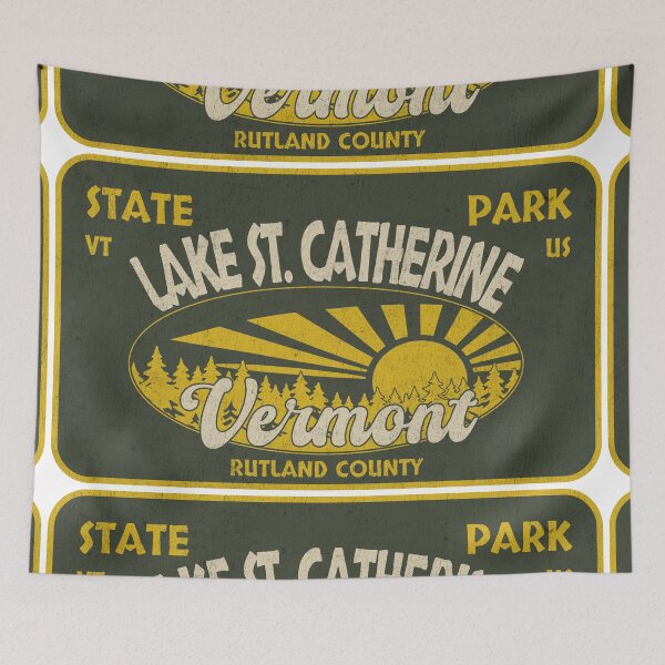 Item preview, Lake St. Catherine State Park, Rutland County, Vermont, badge design designed and sold by Wanderful-roads.