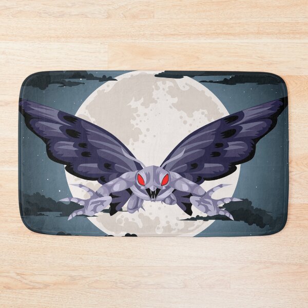 Item preview, mothman flying monster with moth wings at night designed and sold by matintheworld ( delcarmat ).