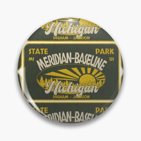 Item preview, Meridian-Baseline State Park, Ingham - Jackson, Michigan, badge design designed and sold by Wanderful-roads.
