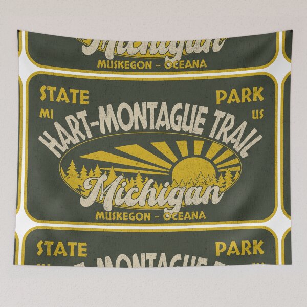 Item preview, Hart-Montague Trail State Park, Muskegon - Oceana, Michigan, badge design designed and sold by Wanderful-roads.