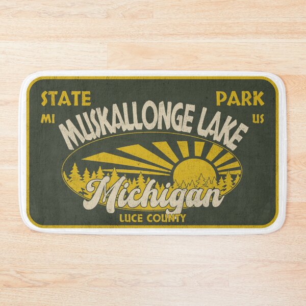 Item preview, Muskallonge Lake State Park, Luce County, Michigan, badge design designed and sold by Wanderful-roads.