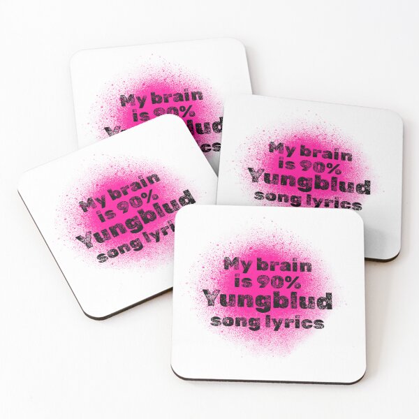 Item preview, My brain is 90% YUNGBLUD song lyrics designed and sold by bruise+blush.