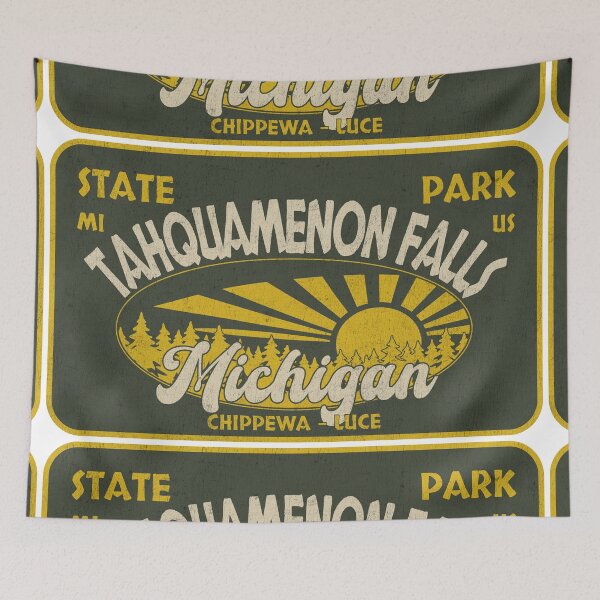 Item preview, Tahquamenon Falls State Park, Chippewa - Luce, Michigan, badge design designed and sold by Wanderful-roads.