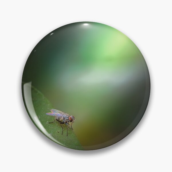 Item preview, Macro Fly Portrait - Nature Photography on Green Leaf with Bokeh designed and sold by AbulailArt.