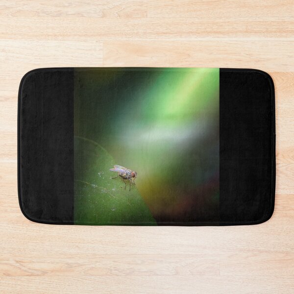 Item preview, Macro Fly Portrait - Nature Photography on Green Leaf with Bokeh designed and sold by AbulailArt.