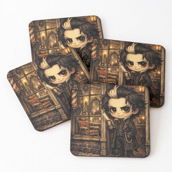 Item preview, Chibi Sweeney Todd Gothic Cute Horror Barber | Dark Victorian Killer Aesthetic Spooky Cute Art designed and sold by InkAndGloom.