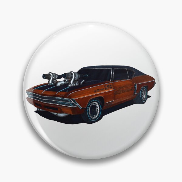 Item preview, Exclusive drawing american muscle car brown Chevy Chevelle SS V8 Twin Turbo designed and sold by Cars23.