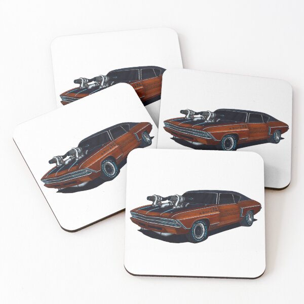 Item preview, Exclusive drawing american muscle car brown Chevy Chevelle SS V8 Twin Turbo designed and sold by Cars23.