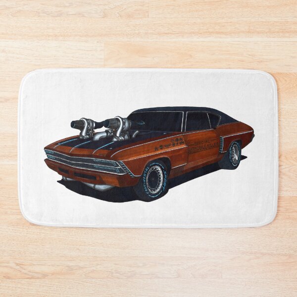 Item preview, Exclusive drawing american muscle car brown Chevy Chevelle SS V8 Twin Turbo designed and sold by Cars23.