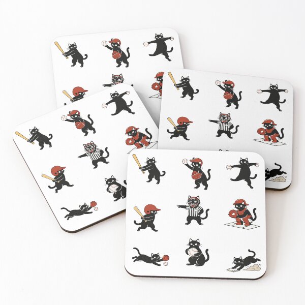 Item preview, Cute Black Cat Baseball Player — Funny Sports Cat designed and sold by JessArty ⭐⭐⭐⭐⭐.