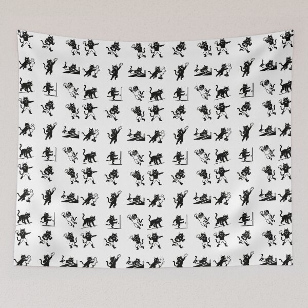Item preview, Black Cat American Football Player — Funny Sports Cat Silhouette designed and sold by JessArty ⭐⭐⭐⭐⭐.