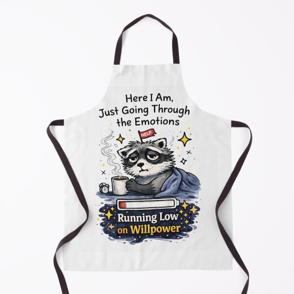 Item preview, Anxiety Raccoon Low Battery Meme – Running Low On Willpower Funny Trash Panda designed and sold by Region.