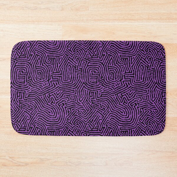 Item preview, Mystical Purple Abstract Maze - Hand-Drawn Geometric Labyrinth Texture designed and sold by Oksana Graf Art.