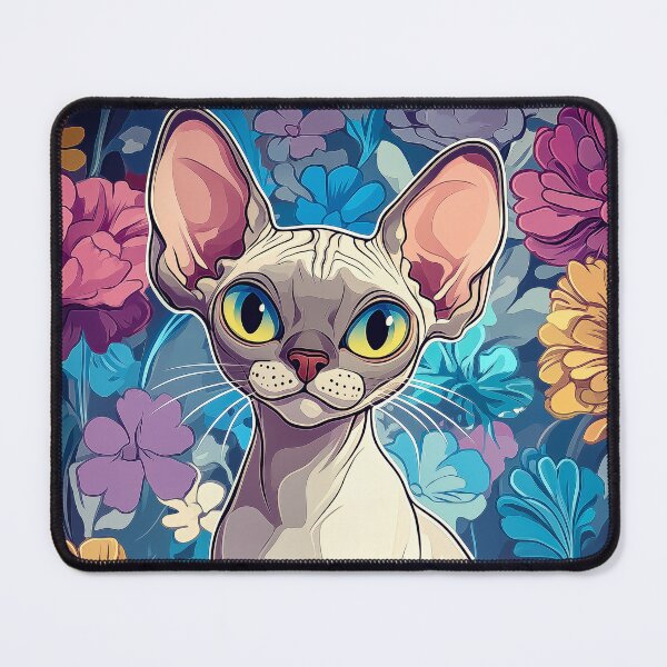 Item preview, Sphynx Cat in Floral Garden designed and sold by PetsArt.