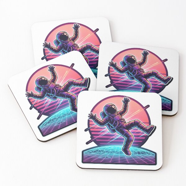 Item preview, Retro Futuristic Astronaut Neon Synthwave Drift designed and sold by MythicCotton.