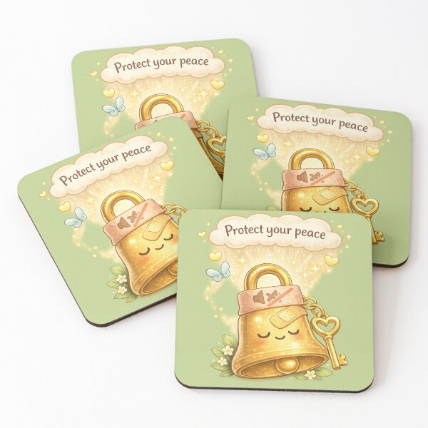 Item preview, Protect Your Peace – Cute Muted Bell Mental Health Illustration designed and sold by Nusha Creations.