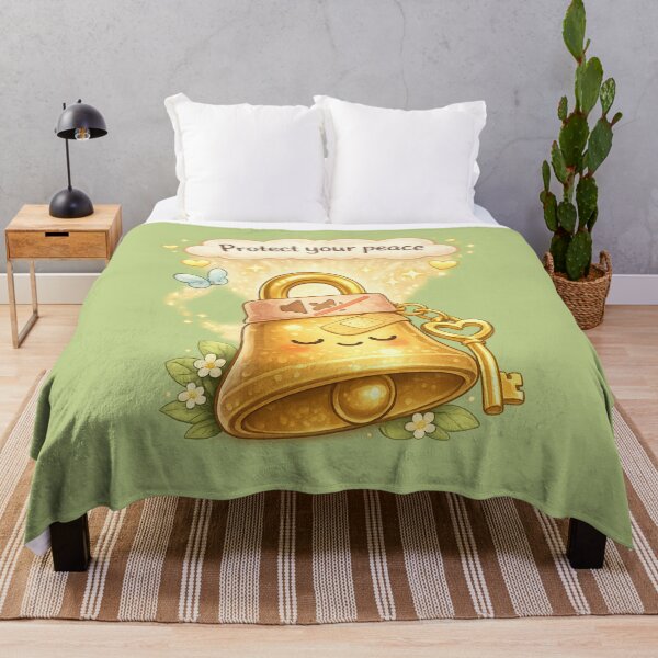 Artikelvorschau, Schütze deinen Frieden – Niedliche Illustration mit gedämpfter Glocke zum Thema psychische Gesundheit entworfen und verkauft von StickyDelights.