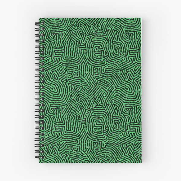 Item preview, Emerald Green Abstract Maze - Hand-Drawn Geometric Labyrinth Texture designed and sold by Oksana Graf Art.