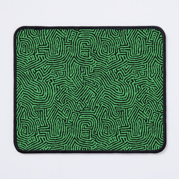 Item preview, Emerald Green Abstract Maze - Hand-Drawn Geometric Labyrinth Texture designed and sold by Oksana Graf Art.