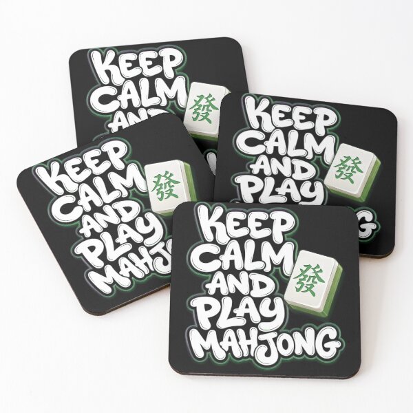 Item preview, Keep Calm and Play Mahjong – Funny Minimal Tile Game Quote Design Gift for Mahjong lovers designed and sold by WearVerse440.