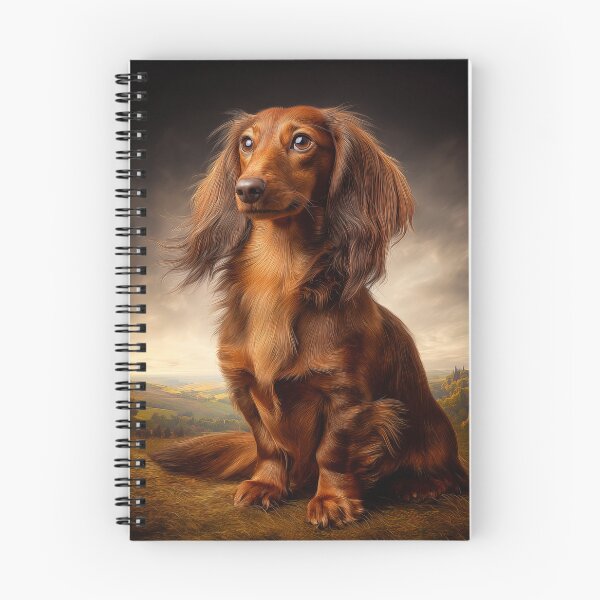 Item preview, Long-haired Dachshund in a Landscape designed and sold by PetsArt.