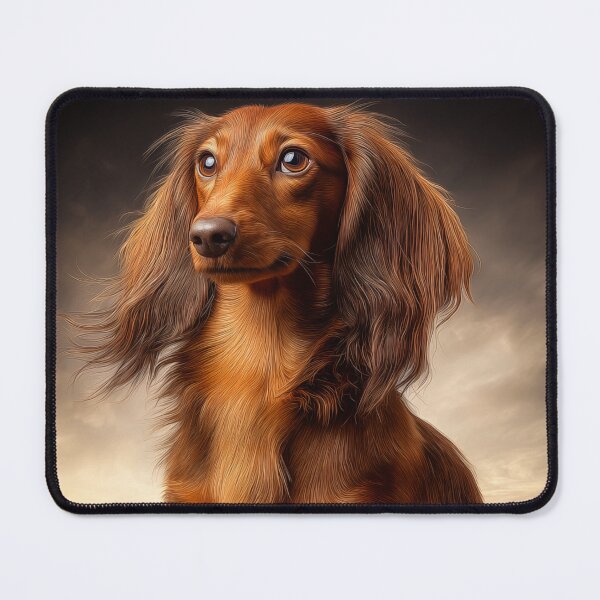 Item preview, Long-haired Dachshund in a Landscape designed and sold by PetsArt.