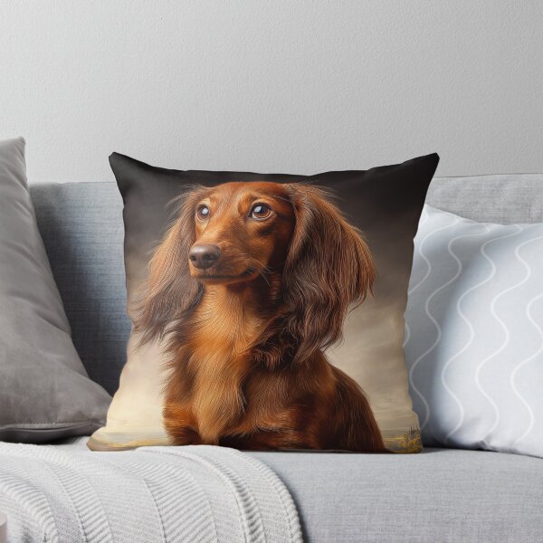 Item preview, Long-haired Dachshund in a Landscape designed and sold by PetsArt.