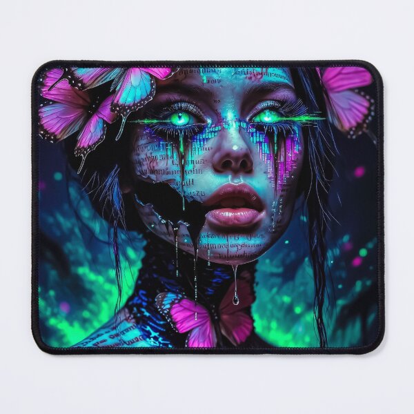 Item preview, Momento: Neon‑Lit Cyber‑Fantasy Portrait designed and sold by Insomnia Art Designs.