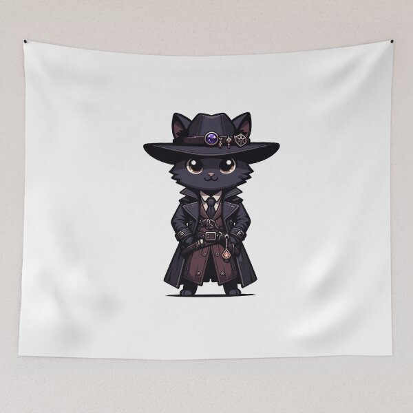 Item preview, Detective Cat Noir Aesthetic Design for Mystery Lovers designed and sold by CyfroweMysli.